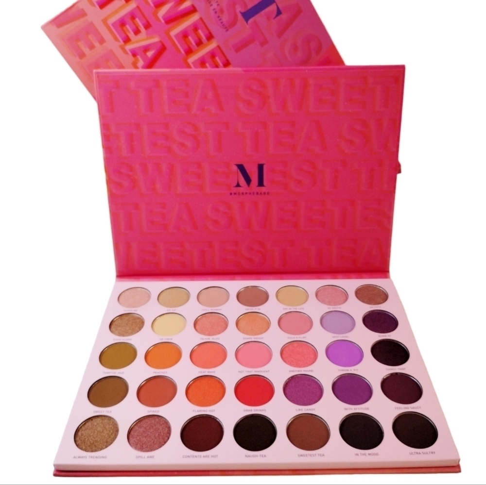 Morphe Cosmetics 35T Sweetest Tea Artistry Eyeshadow Palette W FREE Tarte Lashes